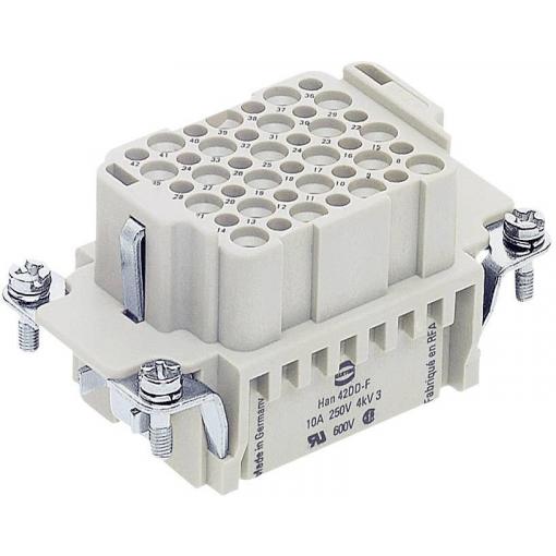 HARTING Han® 42DD-F-c 09160423101 konektorová vložka, zásuvka, seria Han® DD, 1 ks