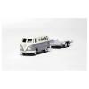 Carson Modellsport 500504166 VW T1 Bus Kastenwagen mit Autoanhänger 1:87 RC model auta elektrický autobus vč. akumulátorů, nabíječky a baterie ovladače