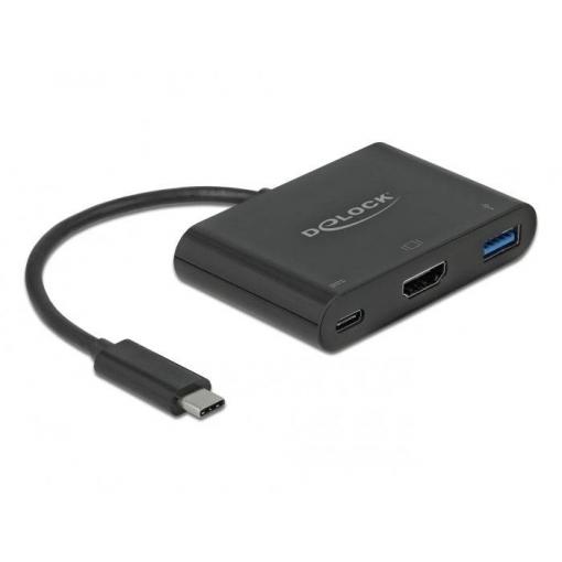 Delock USB 2.0 adaptér [1x USB-C® zástrčka - 1x HDMI zásuvka, USB-C® zásuvka (nabíjení)] 64091 0.15 m