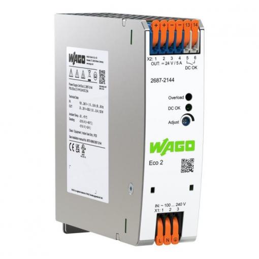 Zdroj Mean WAGO 2587-2144, 24 V / 5 A, spínaný na DIN lištu