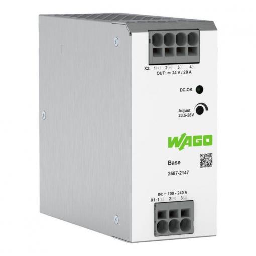 Zdroj Mean WAGO 2587-2147, 24 V / 20 A, spínaný na DIN lištu
