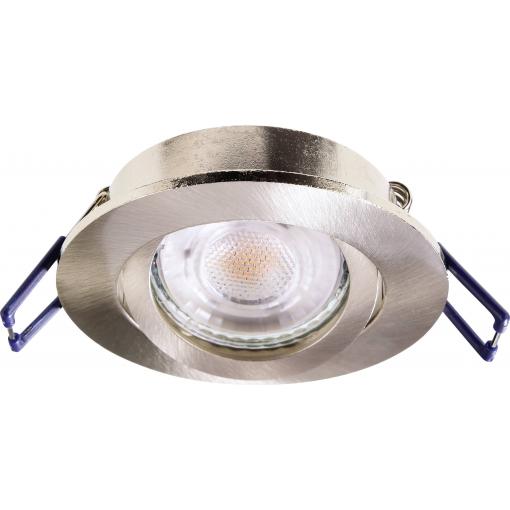 Deko Light Samsola, rund, gebürstet, Silber 110040 stropní lampa GU10 stříbrná (kartáčovaná)