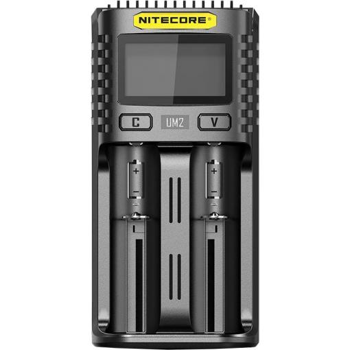 NiteCore UM2 nabíječka akumulátorů LiFePO4, Li-Ion, NiCd, NiMH 10440, 14500, 14650 , 16340, 16500, 16650, 17350, 17500, 17650 , 18350 , 18490, 18500, 18650,
