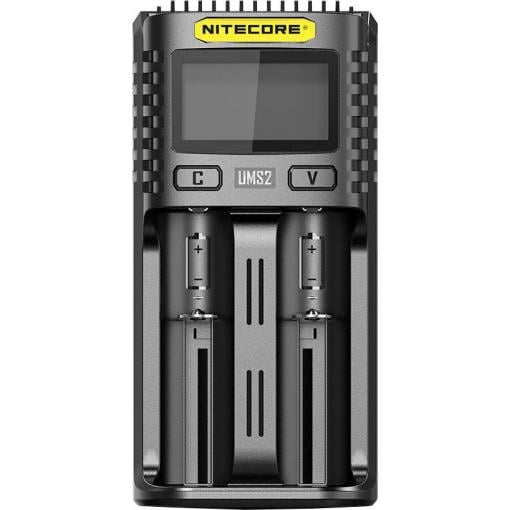 NiteCore UMS2 nabíječka akumulátorů LiFePO4, Li-Ion, NiCd, NiMH 10440, 14500, 14650 , 16340, 16500, 16650, 17350, 17650 , 17670, 18350 , 18500, 18650, 18700 ,