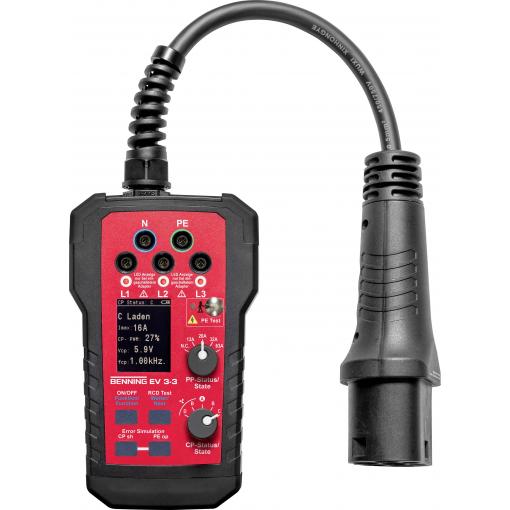 Benning EV 3-3 Zkoušečka wallboxu, 10239871, EN a DE menu