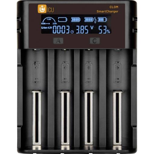 ICU SmartCharger Nabíječka Li-Ion, NiMH, NiCd 14500, 16340, 18350 , 18650, 21700 , 26650