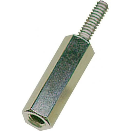Vogt Verbindungstechnik m40015.01.65 M 4x15x7x10x8 Ms ni distanční čep mosaz 1 ks