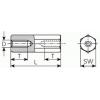 Vogt Verbindungstechnik m30030.00.65 M 3x30x5x10 Ms ni distanční čep mosaz 1 ks