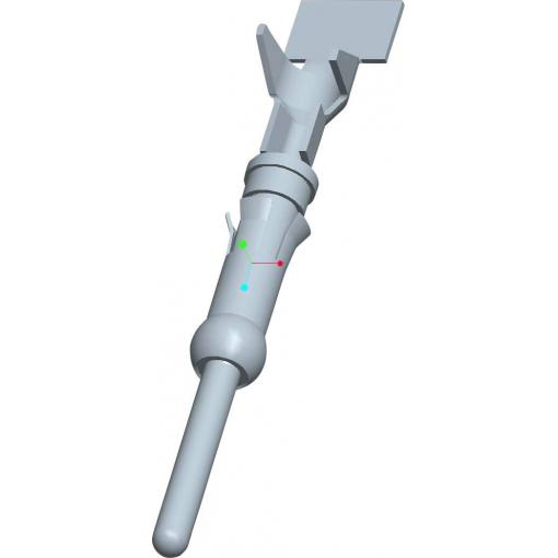 TE Connectivity 66566-7 samostatný kontakt pro kulatý faston, 1 ks