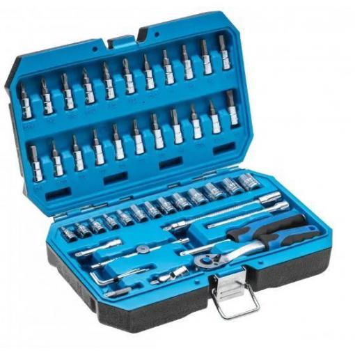 Sada nářadí 46 dílů HOGERT, CrV, ráčna 1/4", drop-forged