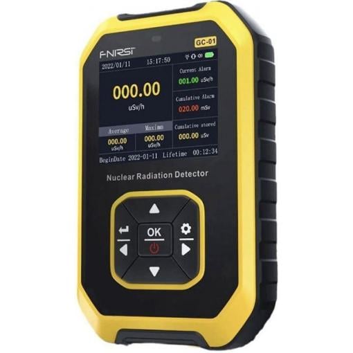 Detektor radiace FNIRSI GC-01, Geigerův počítač, USB nabíjení