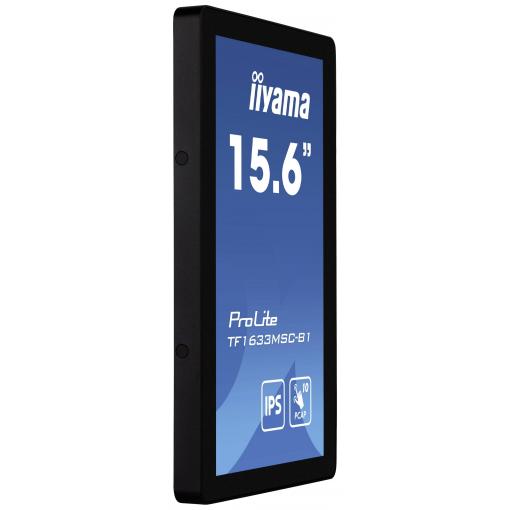 Iiyama ProLite TF1633MSC-B1 dotykový monitor Energetická třída (EEK2021): C (A - G) 39.6 cm (15.6 palec) 1920 x 1080 Pixel 16:9 5 ms HDMI™, DisplayPort, USB