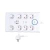 Přepěťová ochrana Solight, 8zás. USB A+C, 2m, bílá, 370J  PO80