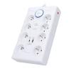 Přepěťová ochrana Solight, 8zás. USB A+C, 2m, bílá, 370J  PO80