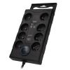 Přepěťová ochrana Solight, 8zás. USB A+C, 2m, černá, 370J  PO80