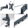 Leitz rameno na monitory Monitor+Laptoparm Ergo 1 Displej: (s) 81,3 cm (32) tmavě šedá nastavitelná výška, otočný, naklápěcí, nakláněcí