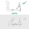 Leitz rameno na monitory Monitor+Laptoparm Ergo 1 Displej: (s) 81,3 cm (32) tmavě šedá nastavitelná výška, otočný, naklápěcí, nakláněcí