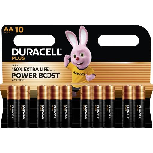 Duracell Plus Power Boost tužková baterie AA alkalicko-manganová, 1.5 V, 10 ks