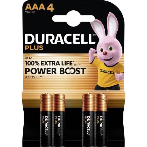 Duracell Plus Power Boost mikrotužková baterie AAA alkalicko-manganová 1.5 V 4 ks