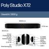 HP Poly Studio X72 All-In-One Video Bar konferenční reproduktor HDMI® vstup, HDMI® výstup, USB-C®, USB-A, Audio-Line-in , Audio-Line-out , Bluetooth, Wi-Fi 7