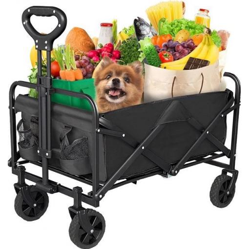 Plážový kempingový vozík h_v186e, teleskopická rukojeť, 100 l