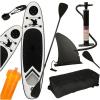 SUP nafukovací prkno paddleboard 320 cm, 150 kg, černo-bílé