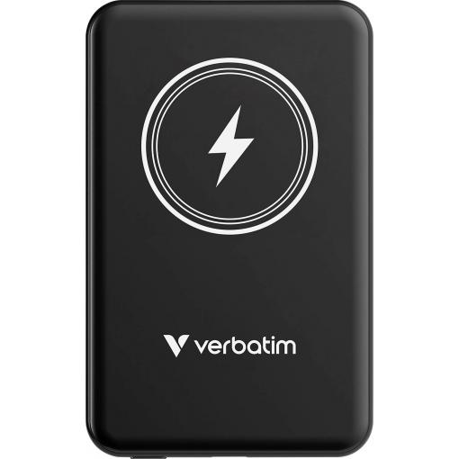 Verbatim Charge n Go Magnetic Wireless powerbanka Li-Pol, 5000 mAh, Rychlé nabíjení, Quick Charge 3.0, Power Delivery 3.0, Adaptivní rychlé nabíjení, USB-C®,