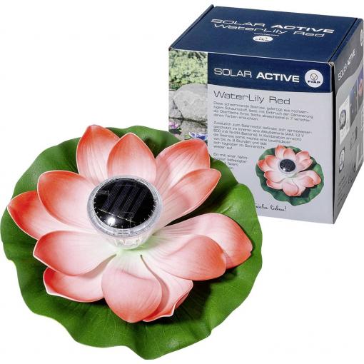 FIAP 3206-4 SOLAR ACTIVE WaterLily Red solární dekorativní osvětlení květina LED pevně vestavěné LED červená