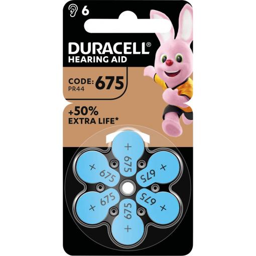 Duracell Baterie do naslouchátek ZA 675 1.45 V 1 ks 630 mAh zinko-vzduchová DURACELL - Batterie Hörgeraete EasyTab 675 PR44 NEU 6St. - Batterie - 1,4 V