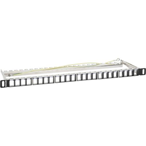 Intellinet 24-Port Patchpanel geschirmt und unbestückt 0,5 HE schwarz für Keystone-Jacks 483 mm (19) nevybavený specifikací 0.5 U černá neosazený
