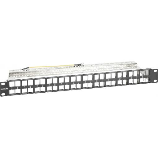 Intellinet 48-Port Patchpanel geschirmt und unbestückt 1 HE schwarz für Keystone-Jacks 483 mm (19) nevybavený specifikací 1 U černá neosazený