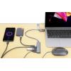 Manhattan 181075 USB Hub 2 + 2 port USB-A, USB-C® USB 3.0 5 GBit/s s hliníkovým krytem, s konektorem USB C vesmírná šedá 181075