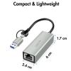 LogiLink USB 2.0 adaptér [1x USB 3.0 zástrčka C - 1x RJ45 zásuvka] UA0238B 18.00 cm