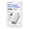 LogiLink USB 2.0 adaptér [1x USB 3.0 zástrčka C - 1x RJ45 zásuvka] UA0238B 18.00 cm