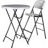 Perel bar stool polyetylén, ocel bílá