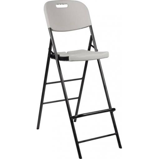 Perel bar stool polyetylén, ocel bílá