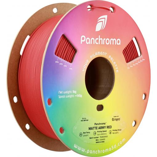 Polymaker CA04013 Panchroma™ Matte vlákno pro 3D tiskárny PLA plast Matná, Nižší obsah plastů 1.75 mm 1000 g Vojenská červená, červená 1 ks