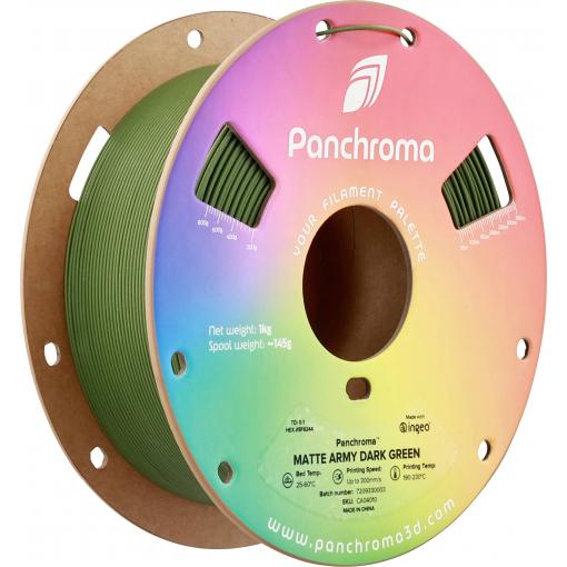 Polymaker CA04010 Panchroma™ Matte vlákno pro 3D tiskárny PLA plast Matná, Nižší obsah plastů 1.75 mm 1000 g Armádní tmavě zelená, zelená 1 ks