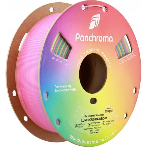 Polymaker CA09003 Panchroma™ Luminous Rainbow (nighcore magic filament) vlákno pro 3D tiskárny s odleskem, Vícebarevné 1.75 mm 1000 g Duhová 1 ks
