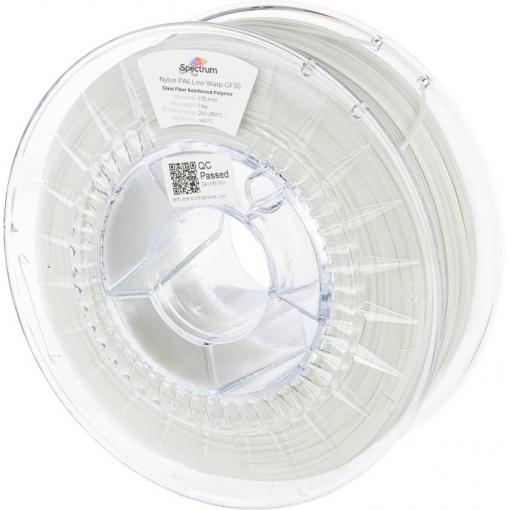 Spectrum Filaments 80722 PA6 Low Warp GF30 vlákno pro 3D tiskárny PA6-GF Zesílena skelnými vlákny, Žáruvzdorné, chemicky odolné, Matná 1.75 mm 1000 g přírodní