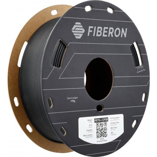 Polymaker FB04001 Fiberon™ PETG-rCF08 vlákno pro 3D tiskárny PETG-rCF Vyztuženo uhlíkovými vlákny, Recyklovaná uhlíková vlákna 1.75 mm 500 g černá 1 ks