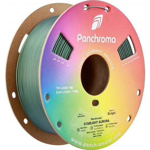 Polymaker CA02038 Panchroma™ Starlight vlákno pro 3D tiskárny PLA plast Vícebarevné, Střídání barev 1.75 mm 1000 g Starlight Aurora, zelená 1 ks