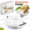 Clatronic ST 3813 sendvičovač automatické přizpůsobení teploty, nepřilnavý povlak bílá