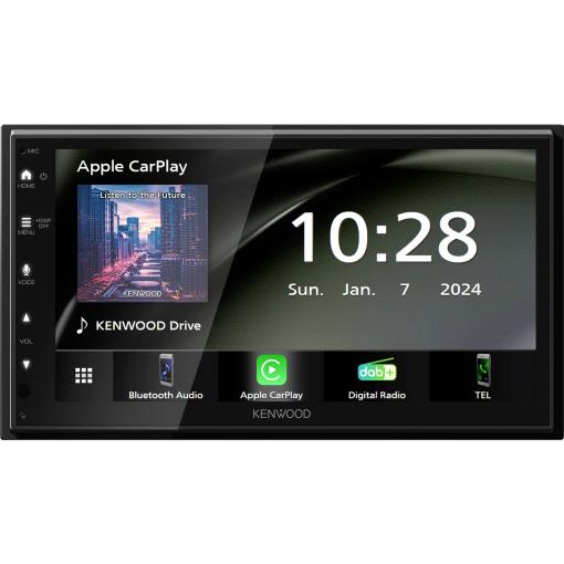 Kenwood JVC - Kenwood Electronics DMX5023DABS Schwarz 2 DIN 22 W NTSC PAL AAC FLAC MP3 multimediální přehrávač do auta (2 DIN) Android Auto™, Apple CarPlay,
