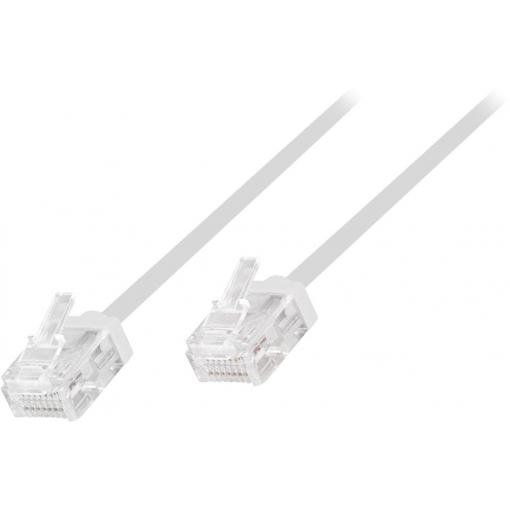 LogiLink CQ3081U RJ45 síťové kabely, propojovací kabely CAT 6A U/UTP 7.50 m bílá extrémně tenký , flexibilní provedení, samozhášecí, bez halogenů 1 ks