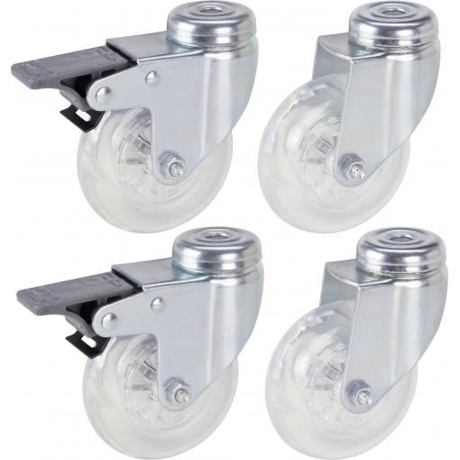 dörner + helmer 4506551 Otočné kolečko s brzdou Ø kola: 75 mm nosnost (max.): 50 kg 4 ks