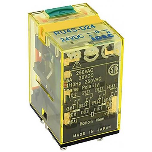Idec RU Series průmyslové relé , 24 V/DC, 6 A, 1 ks