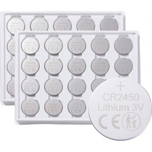 VOLTCRAFT knoflíkový článek CR 2450 3 V 40 ks 580 mAh lithiová CR2450