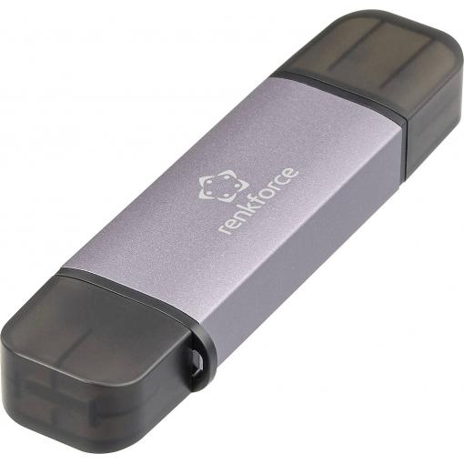 Renkforce RF-CR-200 externí čtečka paměťových karet USB-A, USB-C® tmavě šedá