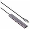 Renkforce RF-6700798 USB Hub 4 porty USB-A USB 3.2 Gen2 10 GBit/s s konektorem USB C, s hliníkovým krytem, Nabíjecí přípojka USB-C® PD vesmírná šedá